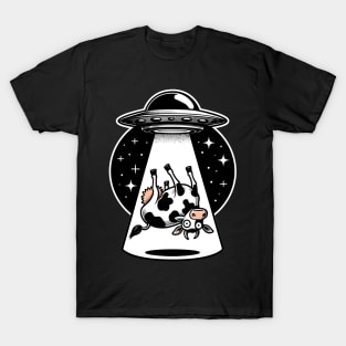 UFO – Crazy Cow Alien Abduction Flying Saucer T-Shirt